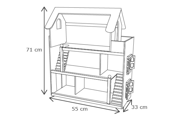 Het formaat van de poppenhuis