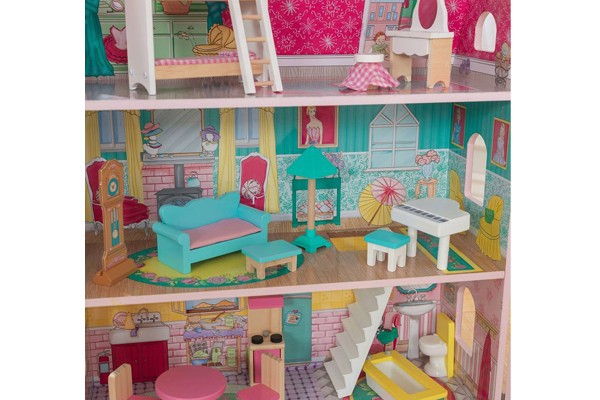 Speel met uw poppen in alle vijf charmante gedecoreerde kamers.