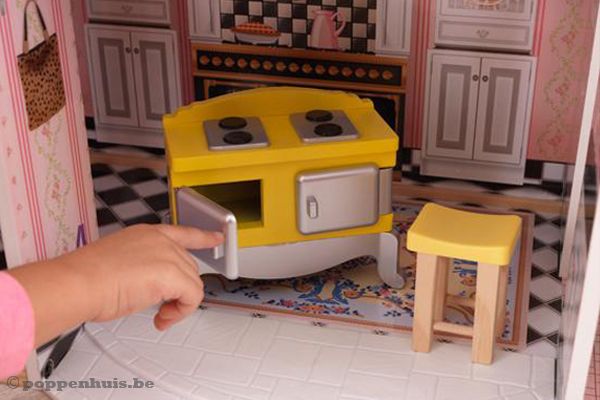 De deurtjes van het fornuis kunnen open.