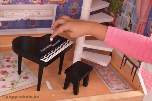 Piano maakt muziek als je op de knop drukt.