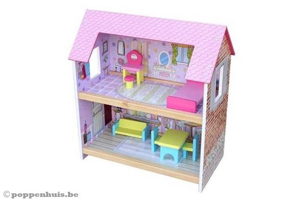 Houten poppenhuis Fleur.