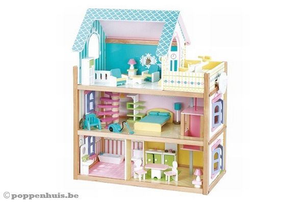 Houten poppenhuis Sanne.
