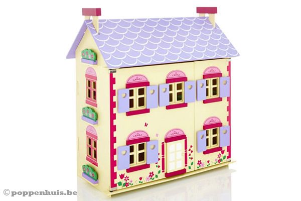 Poppenhuis cottage inclusief meubels.